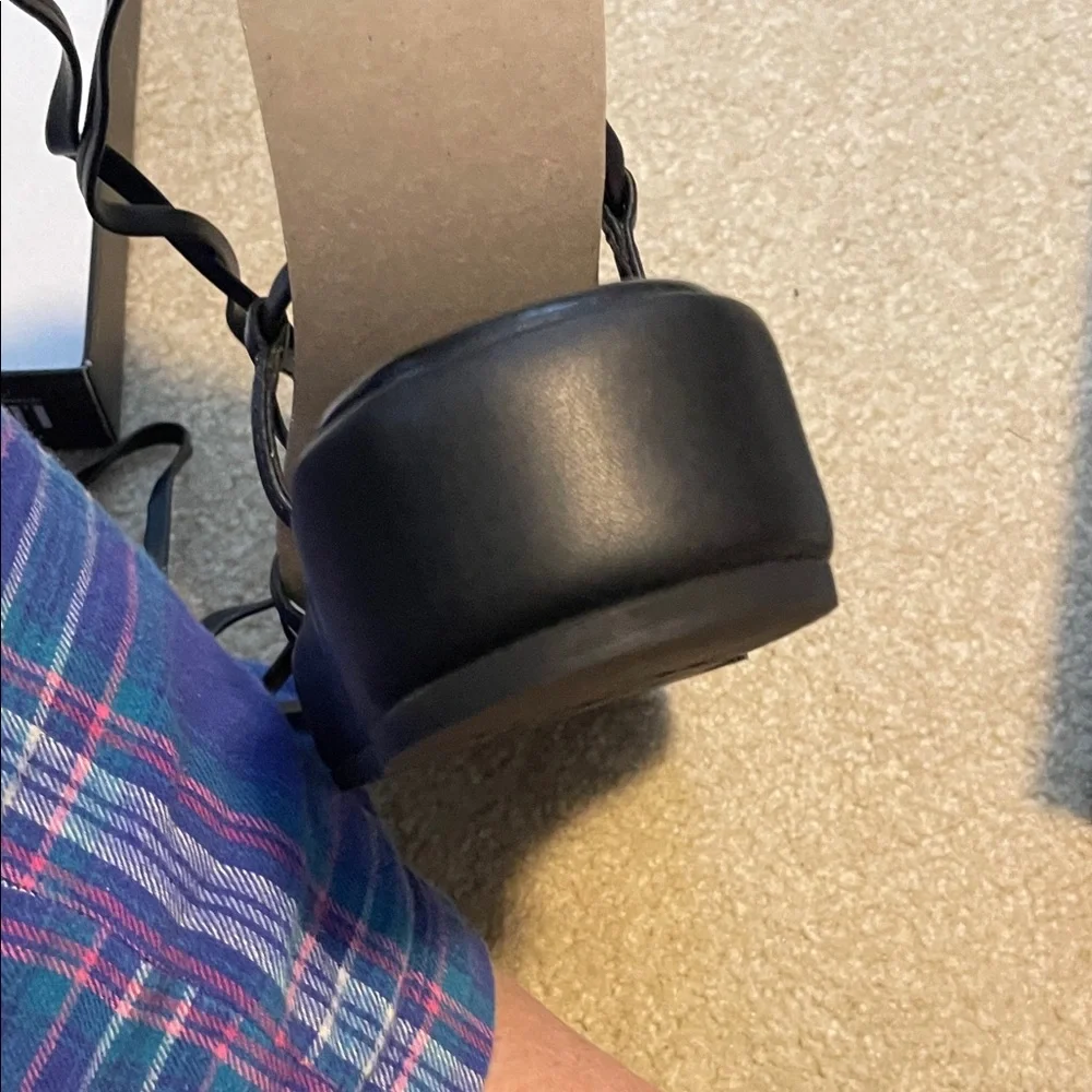 Black Strappy Sandals - Picture 9 of 10
